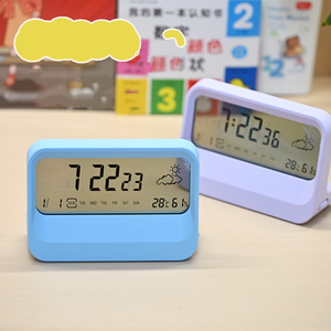Sáng Tạo LCD Sinh Viên Máy Tính Để Bàn Im Lặng Báo Động Trong Suốt Hiển Thị Thời Tiết Nhiệt Độ Độ Ẩm Đồng Hồ Kỹ Thuật Số Cho Phòng Ngủ - Product Image 1