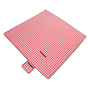 Tapis de camping et pique-nique pliable, léger, durable, grand format, imperméable, épais, à carreaux rouges et blancs, idéal pour les voyages en extérieur - Product Image 4