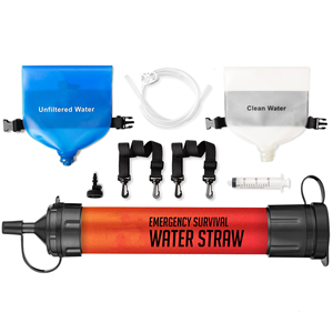 Système de filtration d'eau par gravité - 6 gallons, grande capacité, sacs en <span class=keywords><strong>plastique</strong></span> légers, étui de transport pour le camping et la randonnée - Product Image 2