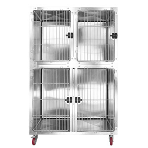 Gabbia per Cani KA-509S Aeolus in Acciaio Inox 304 con Angoli Arrotondati e Motivo a Rete Solida - Product Image 1