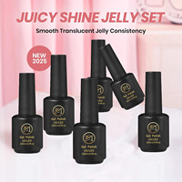 Ensemble de vernis à ongles en gelée |   6 couleurs neutres, blanc laiteux et rose nude