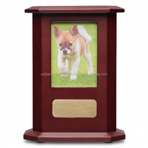 Caja de urna de madera para cenizas de mascotas Urnas de cremación de madera para cenizas de perros y gatos Urnas de palisandro a bajo precio - Product Image 1