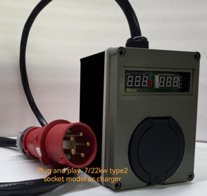 Enchufe de Carga Portátil para Vehículos Eléctricos de 7-22kW, Tipo 2, con Control por Aplicación, para Uso en Flotas, Nuevo Mini Cargador Inteligente de 16A/32A - Product Image 6