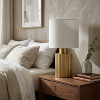 Lampe de table LED moderne sans fil rechargeable avec abat-jour en tissu tactile et variateur d'intensité, expédiée depuis notre entrepôt aux États-Unis