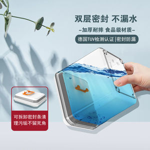 Contenedor de Almacenamiento de Alimentos Hermético de Plástico, Tipo Presión, Rectangular, con Tapa Abatible Transparente, para Granos, Nueces, Uso en la Cocina - Product Image 4