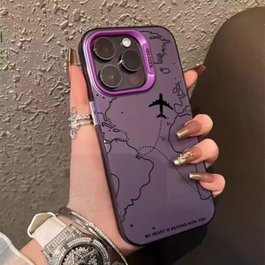 Coque de téléphone portable personnalisée tendance inspirée des itinéraires aériens pour iPhone 17 16 15 14 13 12 11 Pro Max X XS XR 7 8 - Product Image 6
