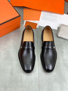 Chaussures Oxford en cuir pleine fleur avec semelle extérieure en caoutchouc/latex, doublure et tissu, toutes saisons, semelle intermédiaire en caoutchouc moussé, style rétro - Product Image 1