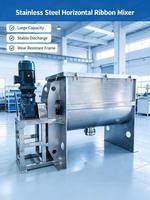 Mélangeur à ruban WLDH 500L en acier inoxydable pour économie d'énergie, équipement de mélange de poudre sèche