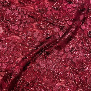 Новейшая Цветочная французская кружевная ткань с вышивкой и блестками, африканская свадебная ткань для нигерийской свадебной одежды - Product Image 5