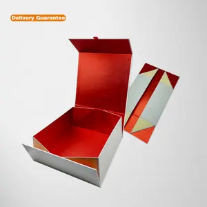 Moda personalizada aba roupas sapatos papel papelão caixa de presente fecho magnético embalagem caixa dobrável