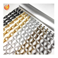Rideau en maille métallique à maillons en aluminium décoratif pour façade de bâtiment