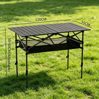 Table pliante en aluminium, mobilier d'extérieur, camping, pique-nique, barbecue, randonnée, moderne, portable, léger, gain de place
