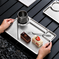 Fourchette, cuillère et spatule à gâteau vintage en argent avec manche irrégulier pour service de pâtisserie – Idéal pour le thé de l'après-midi au café