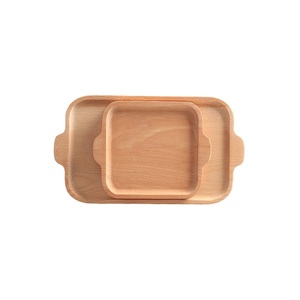 Plateau de service en bois rectangulaire personnalisé, plateau de table en bois pour café et thé, plateau de service en bois pour fruits et légumes - Product Image 2