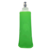 Bouteille d'eau pliable en TPU de style national personnalisé 250ml/400ml/450ml/500ml, gourde souple pliable pour le camping, course à pied et gilet d'hydratation