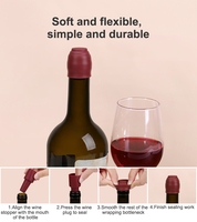 Bouchons de bouteilles de champagne en silicone pour bouteilles de vin, nouveau design naturel, personnalisé et réutilisable