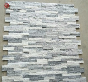 Revêtements muraux extérieurs en pierre naturelle empilée, couleur <span class=keywords><strong>gris</strong></span>, pour façade de bâtiment - Product Image 3