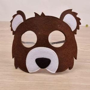 Personalizada Navidad Pascua Halloween Personaje de dibujos animados Animales Fieltro Máscara de ojos Niños Fiesta Máscaras Fieltro Máscara facial - Product Image 3