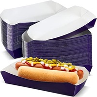 Conteneur de cône de frites biodégradable anti-graisse recyclable jetable Plateau en papier kraft pour restauration rapide à emporter
