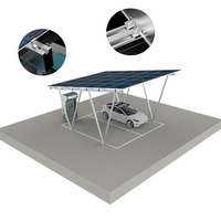Structure de carport solaire en acier Zn-Al-Mg avec dimensions personnalisées pour les zones de stationnement industrielles