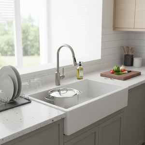 [BAEKJO] Évier en émail blanc 860, bol profond en émail offrant une large surface de travail pour les ustensiles de cuisine et le nettoyage - Product Image 3