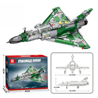 Reobrix 33044 Nouveauté 2025 Série d'avions de chasse 2000 Modèles de Bâtiments en Briques Éducatifs DIY pour Enfants Cadeaux Ensembles de Blocs de Construction de Bureau