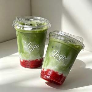 <span class=keywords><strong>Gobelet</strong></span> <span class=keywords><strong>jetable</strong></span> <span class=keywords><strong>transparent</strong></span> en PET avec logo personnalisé, 12-24 oz, pour matcha, café froid, boissons à emporter avec couvercle - Product Image 1