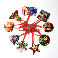 Ornements suspendus en aluminium pour arbre de Noël, motif ange, 80 mm, impression par transfert thermique pour décoration intérieure