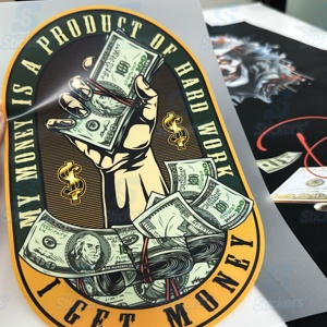 Hazır basın ısı transferi vinil PET Sticker yıkanabilir yumuşak su Transfer baskı ısı basın için Vintage tasarım - Product Image 5