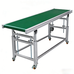 Nastro Trasportatore Orizzontale in <span class=keywords><strong>PVC</strong></span> a Prezzo di Fabbrica, Sistema di Nastro Trasportatore Piatto Verde per Alimenti, Dimensioni Personalizzate per Uso Industriale - Product Image 3
