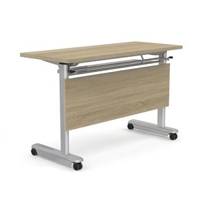 Customize Modern Eco-Friendly Modular School Office Movable Combination <b>Foldable</b> Light Wood Training <b>Desk</b> With Casters XK-008 Fo - Product Image 5