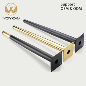 <b>Black</b> Gold Chrome Tapered Conical Metal Furniture Legs 100mm-750mm Oblique Cone <b>Sofa</b> Cabinet TV Stand Feet For Home Hotel Living - Product Image 1
