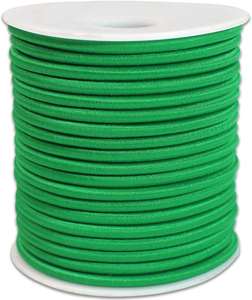 Cordón Elástico Verde Forrek de 3mm (1/8 de Pulgada), Cuerda Elástica Pequeña para Lazos de Pelo, Hilo Elástico para Ropa, Llaveros, Manualidades, Abalorios - Product Image 1