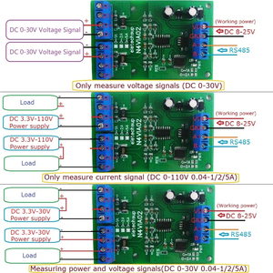 Module de collecte de courant Eletechsup N4VIA02 1A 2A 5A 3-en-1 RS485 Modbus RTU Outil de mesure de signal de tension 0-30V A868 - Product Image 3