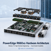 Server Rak Database 1U PCIe Gen5 Expansion R660xs dengan Bays NVMe Hot Swap, Prosesor Ganda, 16 DIMM DDR5, Latensi Rendah