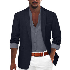 RNSHANGER <span class=keywords><strong>Blazer</strong></span> Casual da <span class=keywords><strong>Uomo</strong></span> Elegante, <span class=keywords><strong>Giacca</strong></span> Monopetto Slim Fit, <span class=keywords><strong>Giacca</strong></span> da Completo Classica, Top Elegante da Gentiluomo - Product Image 5