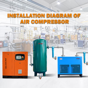 工場価格の静音スクリューエアコンプレッサー、8bar、7.5kw/11kw/15kw、産業用 - Product Image 6