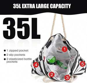 Échantillon gratuit, vente en gros, sacs de plage surdimensionnés de haute qualité, sacs de plage en maille imperméables, sacs de voyage pour la piscine pour femmes - Product Image 3