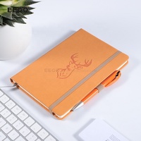 Carnets en cuir personnalisés de haute qualité avec logo imprimé, couverture en PU A5 à pois, avec boucle pour stylo, pour gravure