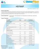 Expédition rapide, granulés de polyéthylène haute densité PTT InnoPlus HDPE HD7000F, matières premières pour les sacs de courses en stock