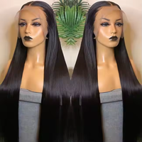 Peluca de Cabello Humano Natural SDD, Cabello Vietnamita Virgen con Cutícula Alineada, Encaje Transparente HD, 100% Sin Pegamento, Encaje Completo, para Mujer