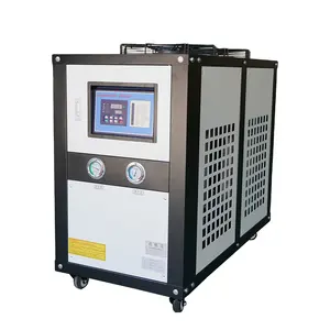 Enfriador de agua refrigerado por aire industrial de procesamiento de plástico estándar CE 0.75KW con circuito de refrigeración libre