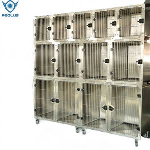 Veteriner köpek kafesi ağır cam kulübesi paslanmaz Steiless çelik kafes kuşlar - Product Image 3