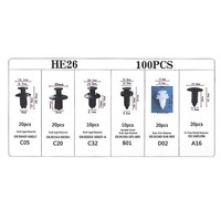 Clips de retenue pour pare-chocs de voiture Rivets pour trou d'aile Clips de fixation universels pour panneau de garniture de porte