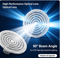 PC 90 de qualité optique supérieure °   Lentille LED à large distribution pour l'amélioration de l'éclairage UFO High Bay dans les entrepôts industriels et commerciaux