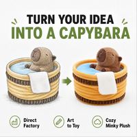 Peluche personnalisée Capybara en coton PP et polyester, brodée, tissu super doux, anti-stress, vente directe usine, OEM ODM