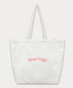 AWOZ Sac fourre-tout réutilisable en toile de coton naturel beige de 12 oz, robuste, petit format, avec fermeture éclair et motif lettres, idéal pour la plage et les cadeaux de voyage - Product Image 3