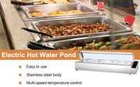 Conteneur électrique d'aliments, piscine de conservation de la chaleur, pratique chaîne de supermarché, tient chaud, g