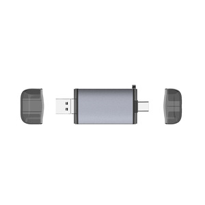 เครื่องอ่านการ์ดหลายประเภท C พร้อมพอร์ต USB สำหรับการ์ดหน่วยความจำ SD TF โทรศัพท์มือถือใช้อลูมิเนียมภายนอก - Product Image 3