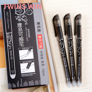 <span class=keywords><strong>Stylo</strong></span> gel effaçable en gros, 0,5 mm, noir et bleu, double couleur, pour le bureau, l'école, écriture fluide, <span class=keywords><strong>stylo</strong></span> effaçable - Product Image 4